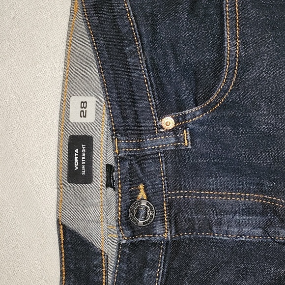 Volcom Vorta Slim Straight Fit Dark Blue Jeans - Picture 2 of 4